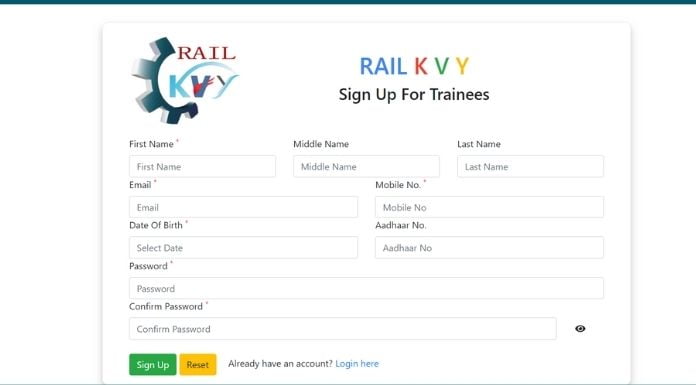 rail kaushal vikash yojna signup